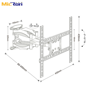 Dudukan TV Dinding MCR-P5 yang Dapat Disesuaikan, Putar, dan Bergerak Sepenuhnya - Product Image 6