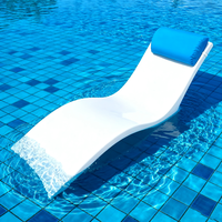 Faites de votre complexe hôtelier un lieu unique avec un lit de soleil de piscine ergonomique en fibre de verre en forme de S, design moderne, résistant aux UV, avec des caractéristiques de flexion/découpe