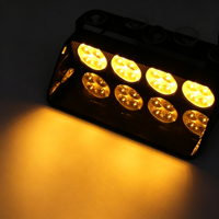 Lumière stroboscopique LED 72W à ventouse pour pare-brise avant/arrière, boîtier en aluminium IP65 12-24V, lumière d'avertissement pour véhicule
