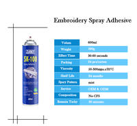 Colle adhésive en spray de haute qualité Sk100 de 600 ml pour broderie, patchwork et basting