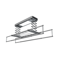 Séchoir à linge électrique G10-S à capteur, monté au plafond, intelligent, relevable, 6 barres, télécommande, lumière LED, pour balcon