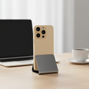 Carcasa Dorada para iPhone 16 Pro con Soporte Metálico Integrado y Protección de Lente - Product Image 3