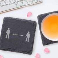 Sous-Verres Carrés en Ardoise Noire Magnifique sur Mesure, Vente en Gros d'Usine pour Boissons, Bar et Cuisine