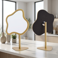Miroir de Maquillage de Bureau à Bord Ondulé Personnalisable avec Support Pivotant en Métal de Haute Qualité pour Coiffeuse et Table de Maquillage – Fournisseur Direct Usine