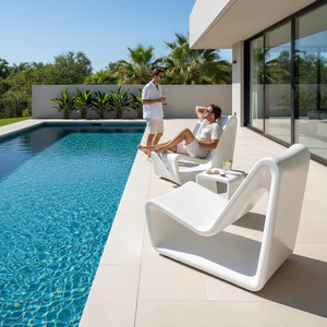 Sillas de Fibra de Vidrio Modernas para Exteriores, Sillas Individuales Resistentes para Uso en Hoteles y Resorts - Product Image 4