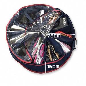 New Product <b>Storage</b> Bag Underbed Foldable <b>Shoes</b> <b>Storage</b> Organizer Round Bag With Clean PVC Lid Zippers - Product Image 2