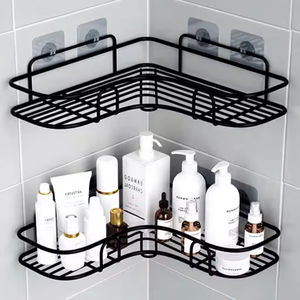 Estante de Esquina de Acero Inoxidable con Adhesivo Fuerte, Venta al por Mayor de Fábrica, Estante Triangular sin Perforaciones para Baño, Cocina, Sala de Estar - Product Image 1