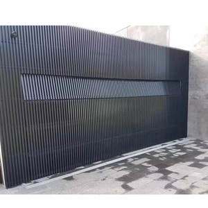 <span class=keywords><strong>Porte</strong></span> de <span class=keywords><strong>garage</strong></span> moderne isolée en aluminium noir électrique automatique intelligente pour villa de luxe - Product Image 1