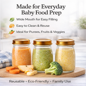 Bocaux en verre à large ouverture de 120 ml et 200 ml avec couvercle métallique à visser pour purée, stockage de fruits, et bocaux pour nid d'oiseau avec couvercle à vis. - Product Image 5