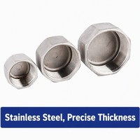 Raccords de tuyauterie lisses en acier inoxydable 304, bouchon hexagonal BSPP BSPT, filetage femelle 1/2 à 1 pouce, forgés à froid, DN15 DN25