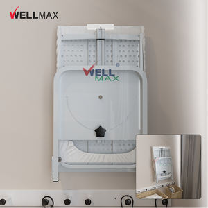WELLMAX Armoire de buanderie avec <span class=keywords><strong>table</strong></span> <span class=keywords><strong>à</strong></span> <span class=keywords><strong>repasser</strong></span> suspendue Planche <span class=keywords><strong>à</strong></span> <span class=keywords><strong>repasser</strong></span> pliante coulissante <span class=keywords><strong>à</strong></span> cacher - Product Image 5