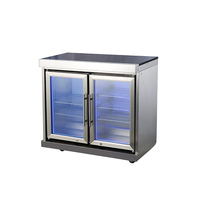 Meubles de cuisine extérieurs en acier inoxydable, présentoirs modernes, tout en acier inoxydable, barbecue à gaz, personnalisé