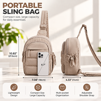 Sac à bandoulière pour femme avec logo personnalisé, léger, résistant à l'eau, sac à dos multi-poches, sac de poitrine de voyage