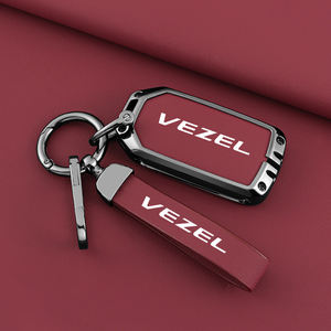 Offre Spéciale pour Honda VEZEL couverture <span class=keywords><strong>de</strong></span> clé <span class=keywords><strong>de</strong></span> voiture 2015 à 2023 modèle métal cuir automobile porte-clés coque <span class=keywords><strong>de</strong></span> protection - Product Image 1