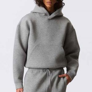 Sweat à capuche unisexe de luxe avec impression de logo personnalisé, surdimensionné, en molleton français lourd, streetwear hip-hop, coupe ample pour homme - Product Image 4