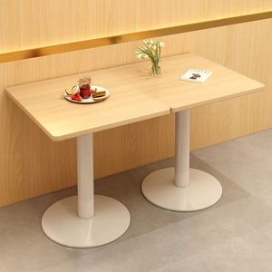 Mesa de Comedor Comercial Moderna con Tapa de Madera Cuadrada y Patas de Metal para Restaurante, Cafetería, <span class=keywords><strong>Bistro</strong></span>, Cocina, Oficina - Product Image 3