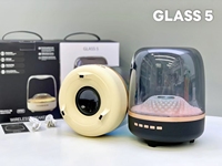 Altavoz inalámbrico portátil de gran venta 2025 con Subwoofer de cristal transparente de sonido envolvente RGB para uso de teléfono móvil de cine en casa
