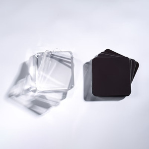 Feuilles magnétiques en acrylique Lishu 5x5 cm transparentes avec support adhésif pour projets de bricolage - Product Image 1