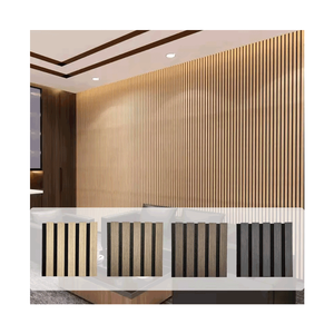 Pannello Acustico in Feltro PET Ecoupp, Doghe in Legno di Quercia Naturale, MDF Impiallacciato, Doghe Perforate in Poliestere Solido, Accupanel - Product Image 1