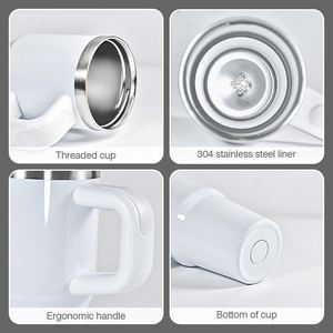 Venta al por Mayor de Tazas de Acero Inoxidable Blancas de 14 oz para Sublimación, con Asa, para Viaje - Product Image 4