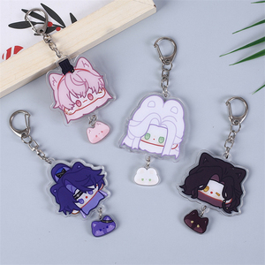 Llavero de acrílico con diseño de personaje de anime estilo Q, colgante decorativo para mochila de estudiante, bonito adorno de dibujos animados - Product Image 4