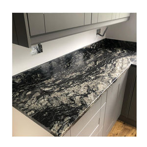 แผ่นหินแกรนิตสีดำธรรมชาติ YDSTONE สำหรับเคาน์เตอร์ครัว แผ่นหินแกรนิต <span class=keywords><strong>Amadeus</strong></span> ลายเส้นสีขาว - Product Image 1