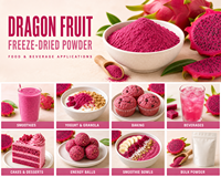 Fabrieksleverancier Natuurlijke Voedingskleurstof Rode Pitaya Extract Poeder Vriesgedroogd Groothandel Pitaya Fruitpoeder