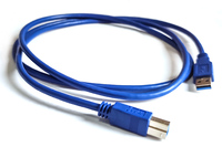 Cable de Datos USB 3.0 de Alta Velocidad Tipo B de 90 Grados y 1.5 pies con Conductor de Cobre Estañado de PVC para Impresoras, Computadoras y Discos Duros Externos