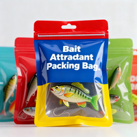 Sac d'emballage pour appâts de pêche en plastique, imprimé sur mesure, qualité alimentaire, haute barrière, refermable