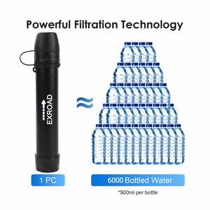 Exroad Portable Survival Water Purification System Manual Emergency Drink Straw BPA Free 5000L Filter Life <b>Camping</b> <b>Hiking</b> - Product Image 2
