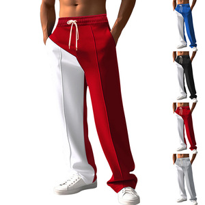 Pantalon décontracté polyvalent coupe droite color block <span class=keywords><strong>de</strong></span> haute qualité pour <span class=keywords><strong>homme</strong></span>, collection Printemps-Été 2026, coupe ample et oversize - Product Image 5
