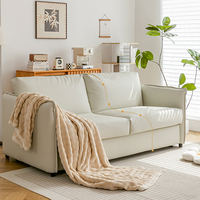 Sofá Cama Plegable para Interiores de Apartamento con Estructura Metálica, Cómodo Sofá para Sala de Estar