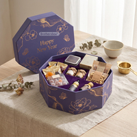 Boîte cadeau rigide de luxe personnalisée OEM pour bonbons du Nouvel An, avec séparateur, fabrication haut de gamme
