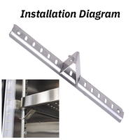 Étagères de congélateur manuelles en acier inoxydable Longhey, neuves, universelles, avec clip, support de fixation, pièce de réfrigérateur