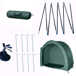 Abri de rangement <span class=keywords><strong>pour</strong></span> vélos d'extérieur OEM, tente en tissu Oxford 210D épais et imperméable, abri de rangement extérieur avec support en alliage d'aluminium - Product Image 5