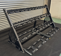 YDY FIT Support de rangement commercial en acier inoxydable à 4 niveaux pour haltères, idéal pour l'entraînement des triceps, la musculation et l'utilisation en salle de sport