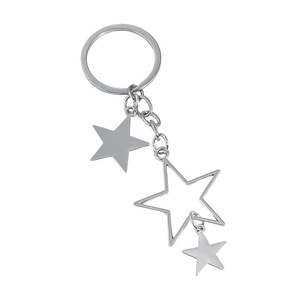 Thời trang kim loại rỗng ngũ giác Sao Tua Keychain vài ngày Valentine Keychain Ba lô mặt dây chuyền xe Keychain - Product Image 1