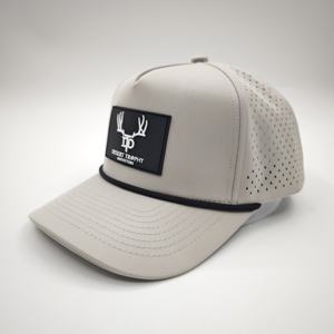 Casquette de baseball personnalisée à 5 panneaux avec logo en patch de caoutchouc, imperméable, perforations découpées au laser, réglable, motif Argyle Fruit, style Dad Hat - Product Image 3