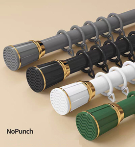 Aucune perceuse requise <span class=keywords><strong>tringle</strong></span> de <span class=keywords><strong>douche</strong></span> moderne en métal réglable <span class=keywords><strong>tringle</strong></span> de suspension de balcon avec tringles à rideaux rétractables pour un usage domestique - Product Image 3