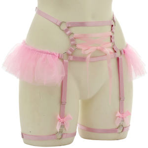 Ins Venta caliente señora sexy Lencería mujeres atraer bebé muñeca Lenceria stripper traje pierna anillo ligas - Product Image 3