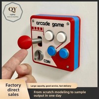 Panneau de commande rétro type 86 pour borne d'arcade, décoration créative pour salle de jeux, joystick, décoration de salle de jeux, commande simple, matériau PLA QY-2985