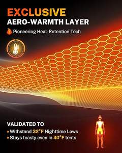 Couverture de voyage d'extérieur légère et compressible en duvet, résistante à l'eau, chaude et moelleuse, idéale pour le camping, la randonnée et les pique-niques - Product Image 2