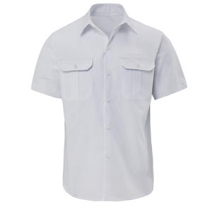 Camisa de Manga Corta para <span class=keywords><strong>Hombre</strong></span>, Nueva Colección de Primavera, de Alta Calidad, Cuello Casual, Doble Bolsillo, Abotonada, Color Liso, Estilo Clásico Retro - Product Image 2