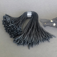 Vente en gros d'étiquettes suspendues en corde de cire de 8cm 20cm, ficelle d'étiquettes volantes en plastique, corde d'étiquettes suspendues