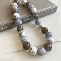 Kalung Choker Manik Akrilik Panjang Warna-warni Korea Baru untuk Wanita, Perhiasan Pengantin Pernikahan