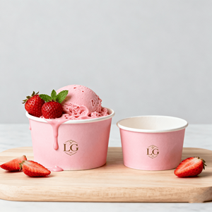 Gobelet à crème glacée en gaufre jetable personnalisé de 5 oz et 8 oz, dessert, yaourt, cheesecake, gâteau, bol à crème glacée - Product Image 3