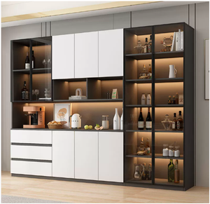 Aparador Alto Integrado, Mueble de Pared Moderno, Minimalista, de Lujo Ligero, para Sala de Estar, Estilo <span class=keywords><strong>Italiano</strong></span>, Madera Maciza para <span class=keywords><strong>Vino</strong></span> - Product Image 1