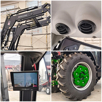Tracteur agricole à roues 4x4 exceptionnel de 80 CV pour l'agriculture en rizière avec un système hydraulique robuste et une puissance de levage élevée
