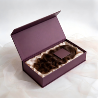Boîte Cadeau Cosmétique de Luxe Portable Personnalisée avec Impression Gravure pour Extensions de Cheveux, Fermeture Magnétique, en Carton