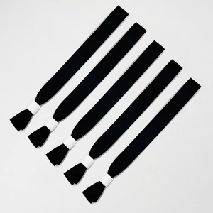 Bracelets en tissu polyester tissé jetables personnalisables et écologiques avec impression par transfert thermique pour festivals et promotions - Product Image 2